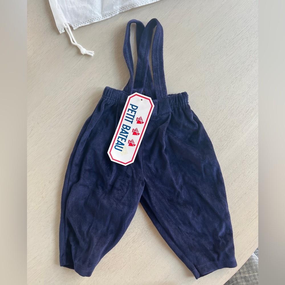 Petit Bateau Overalls velvet navy vintage 12M
